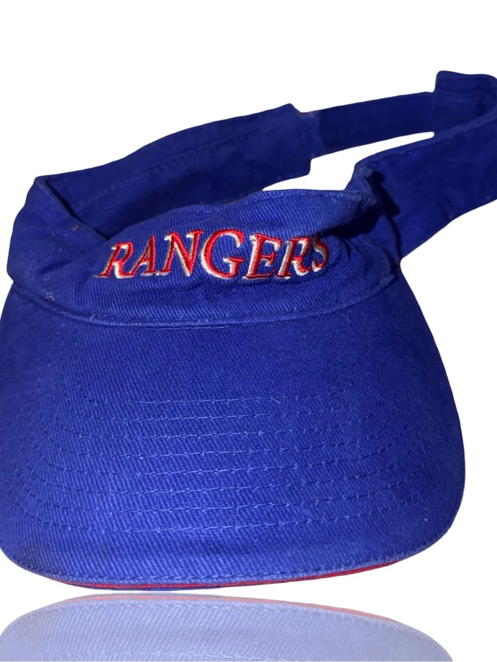 Vintage Texas Rangers Blue Visor with Embroidered Logo OSFM